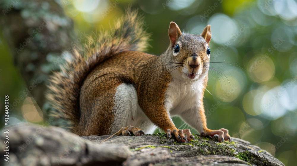 Selective focus shot of a cute fox squirrel Selective focus shot of a cute fox squirrel