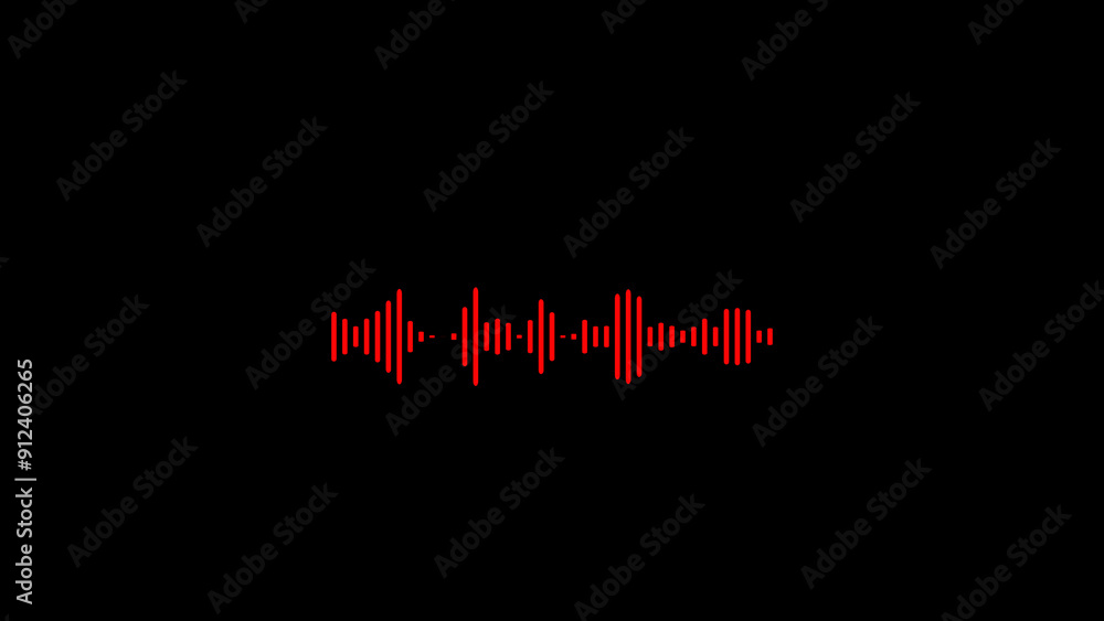 Fototapeta premium Audio waveform background. Sound waves. Audio waveform for radio, podcast, music record, video, social media.