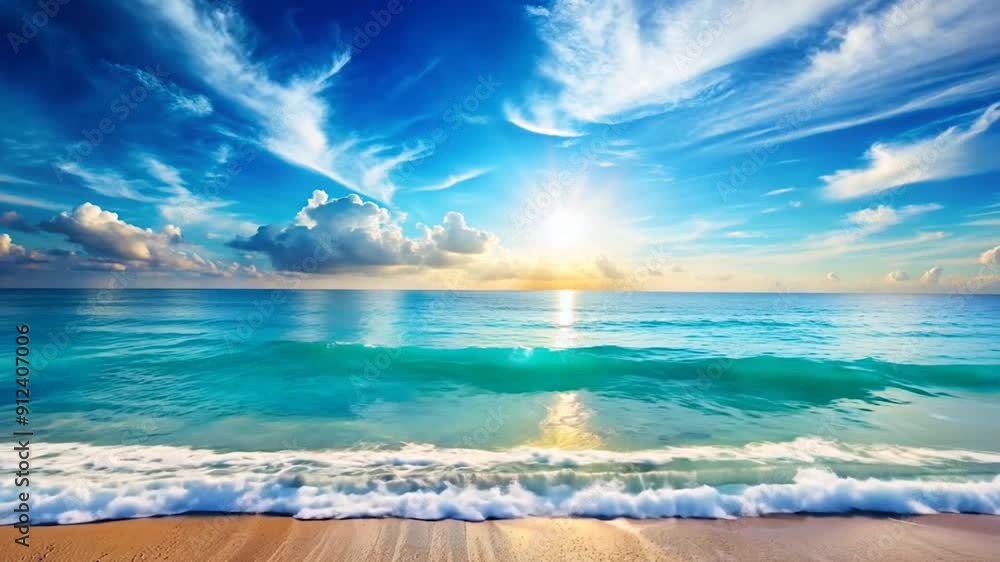 Tranquil Beach Sunset. Tranquil Beach Sunset.
