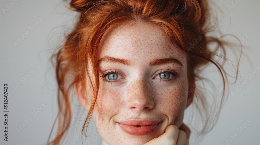 The smiling freckled redhead The smiling freckled redhead