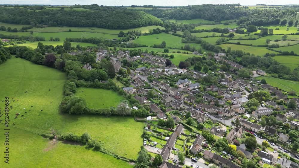 Aerial video over Uley United Kingdom Aerial video over Uley United Kingdom