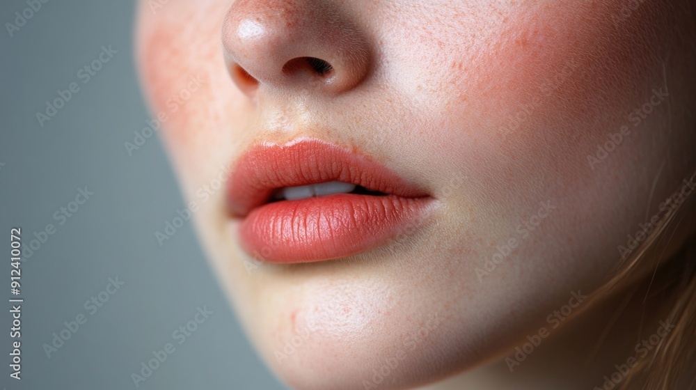 Fototapeta premium Close-up of Deaf Person Reading Lips for Effective Communication Method