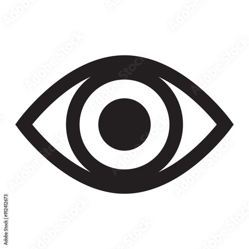 Eye icon, eyeball icon.