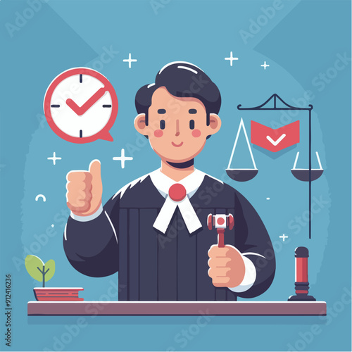 Judicial system people. Wooden tribunes with law representatives, jurors, accused, witness and prosecutor, court session, legal defence process or court tribunal
