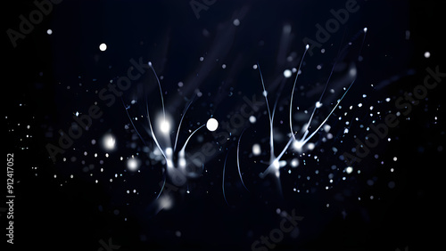 WHITE SPARKS IN BLACK BACKGROUND