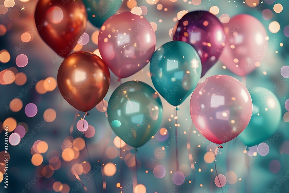 Colorful Balloons in Celebration Colorful Balloons in Celebration
