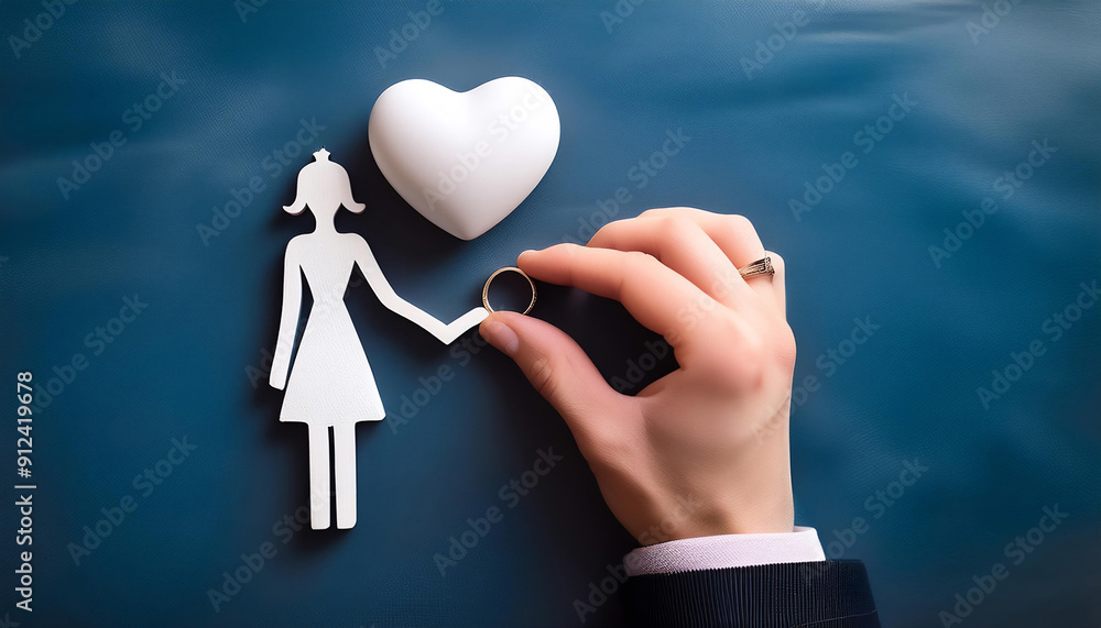 Photo Sign Committed Depicting engagement and commitment, featuring symbols like a diamond ...