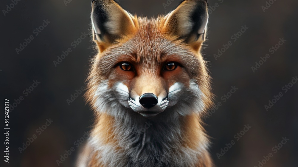 A fox is staring at the camera with its mouth open A fox is staring at the camera with its mouth open