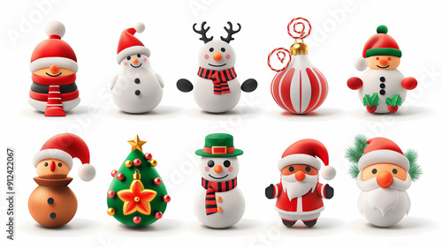 Cute 3D Christmas Characters & Decorations ..