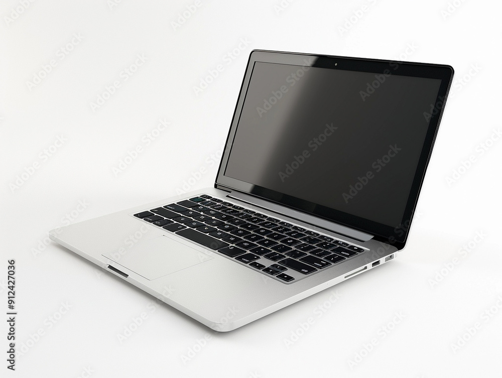 Sleek Modern Laptop on White Background Showcasing Minimalist Design and Technology Sleek Modern Laptop on White Background Showcasing Minimalist Design and Technology