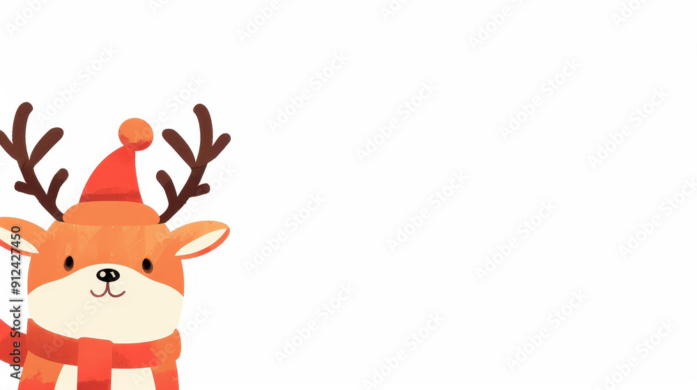 Charming watercolour of a festive deer, perfect for holiday decor and seasonal greetings. A delightful blend of art and tech Charming watercolour of a festive deer, perfect for holiday decor and seasonal greetings. A delightful blend of art and tech