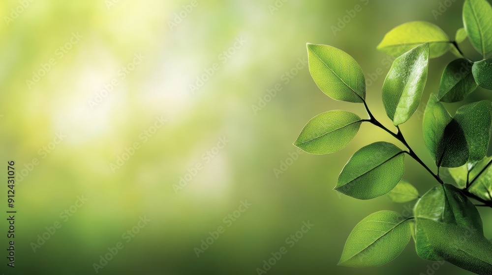 Close-up of Fresh Green Leaves Against a Soft Focus Nature Background in Springtime Close-up of Fresh Green Leaves Against a Soft Focus Nature Background in Springtime