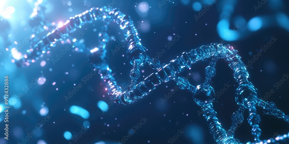 Close-up view of two strands of deoxyribonucleic acid molecule Close-up view of two strands of deoxyribonucleic acid molecule