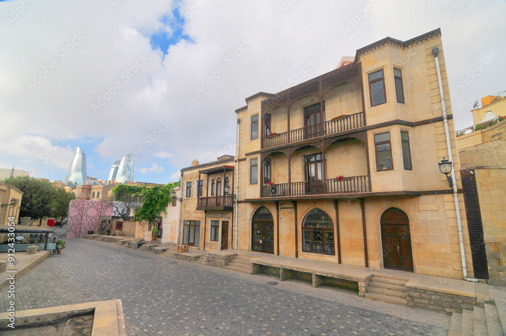 Naklejka premium View of Baku - the capital and largest city of Azerbaijan