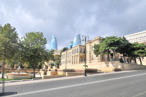 View of Baku - the capital and largest city of Azerbaijan