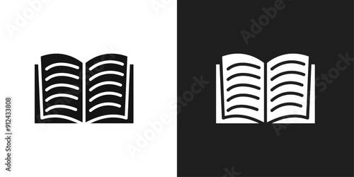 Book icon logo set vector