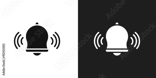 Bell ring icon logo set vector