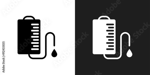 Blood transfusion icon logo set vector