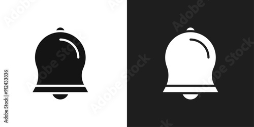 Bell ring icon logo set vector