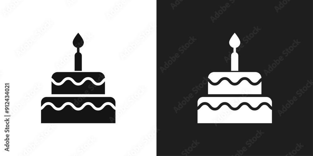 Cake birthday icon logo set vector Cake birthday icon logo set vector