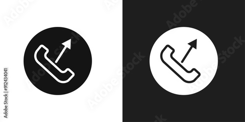 Call outgoing icon logo set vector