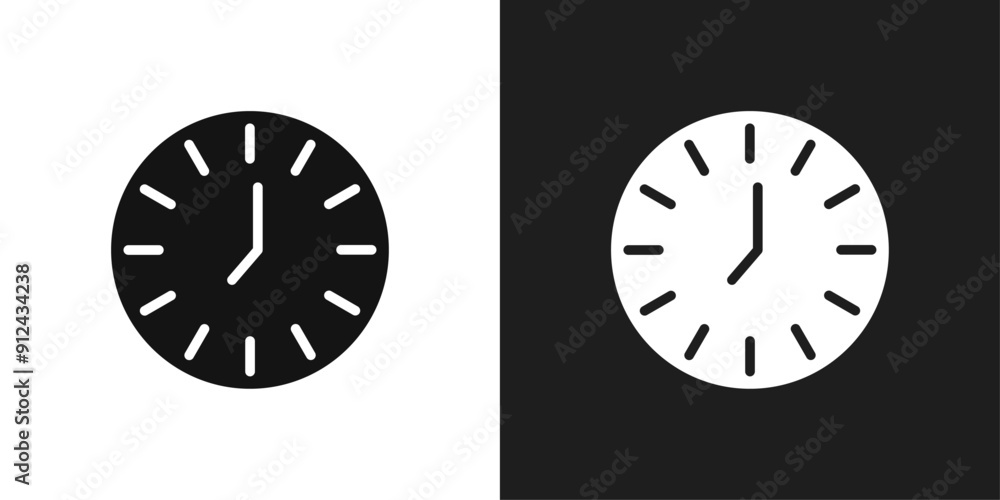 Clock seven icon logo set vector Clock seven icon logo set vector
