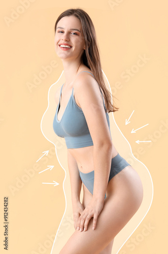 Beautiful woman in underwea...