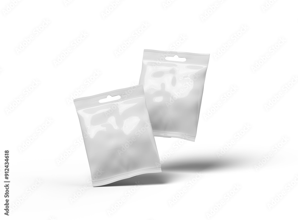 Render of resealable zip-lock bag with hanging hole on transparent background Render of resealable zip-lock bag with hanging hole on transparent background