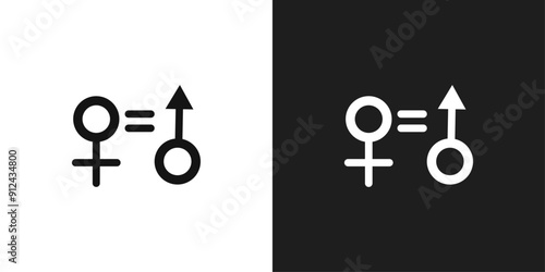 Equality icon logo set vector