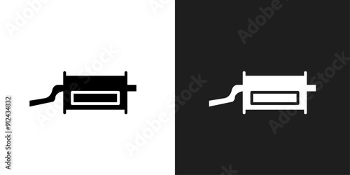 Exhaust pipe Icon logo set vector