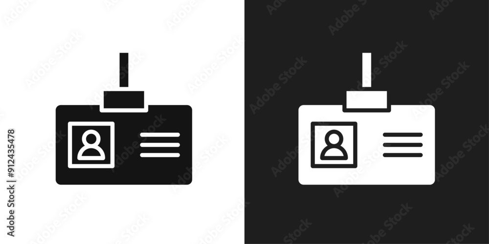 Id badge icon logo set vector Id badge icon logo set vector