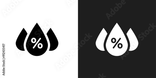 Humidity icon logo set vector