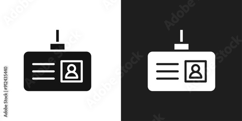 ID badge icon logo set vector