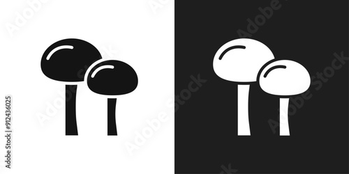 Mushroom icon logo set vector