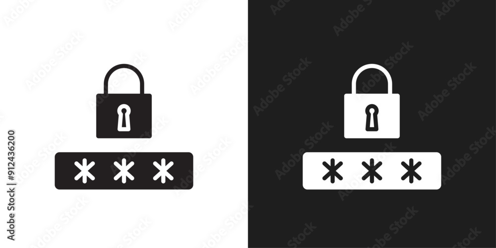 Password icon logo set vector Password icon logo set vector