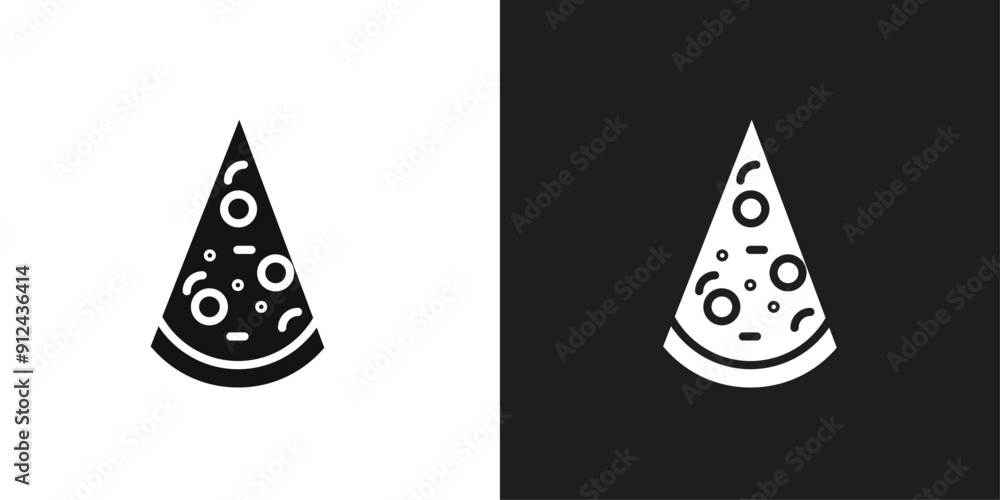 Pizza slice icon logo set vector Pizza slice icon logo set vector