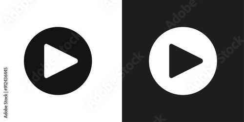 Play icon logo set vector