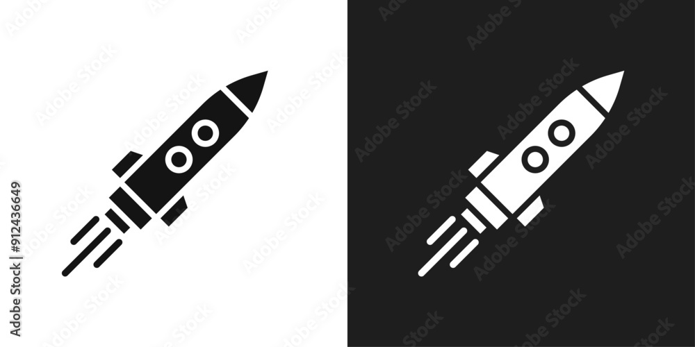 Rocket launch icon logo set vector Rocket launch icon logo set vector
