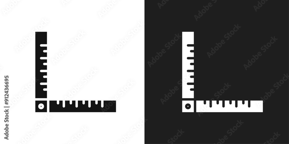 Ruler combined icon logo set vector Ruler combined icon logo set vector
