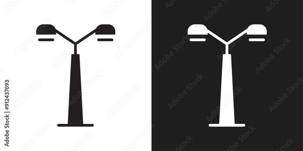 Street light icon logo set vector Street light icon logo set vector