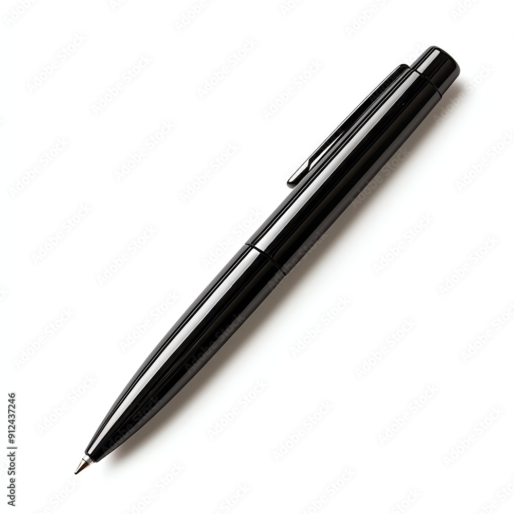 Isolated on white background a black ink pen, more clarity with clear light and sharp focus, super detailed Isolated on white background a black ink pen, more clarity with clear light and sharp focus, super detailed