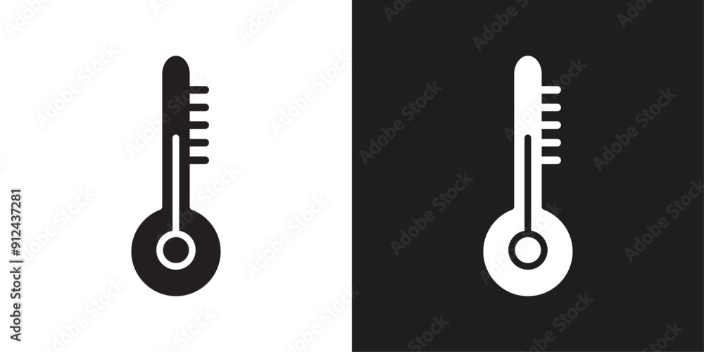 Thermometer half icon logo set vector Thermometer half icon logo set vector