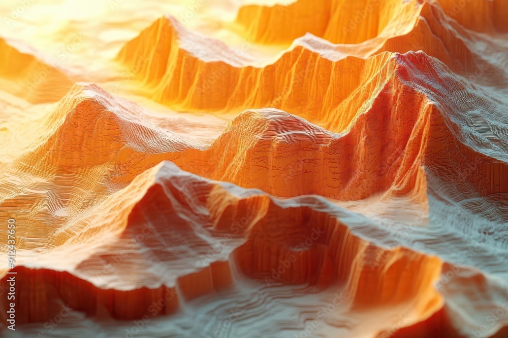 topographic relief map intricate contour lines forming mountain ranges valleys rivers earth tones with vivid highlights 3d effect grid overlay cartography meets abstract art topographic relief map intricate contour lines forming mountain ranges valleys rivers earth tones with vivid highlights 3d effect grid overlay cartography meets abstract art