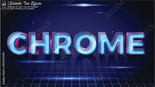 Space 3D style editable text effects. Vector eps files.