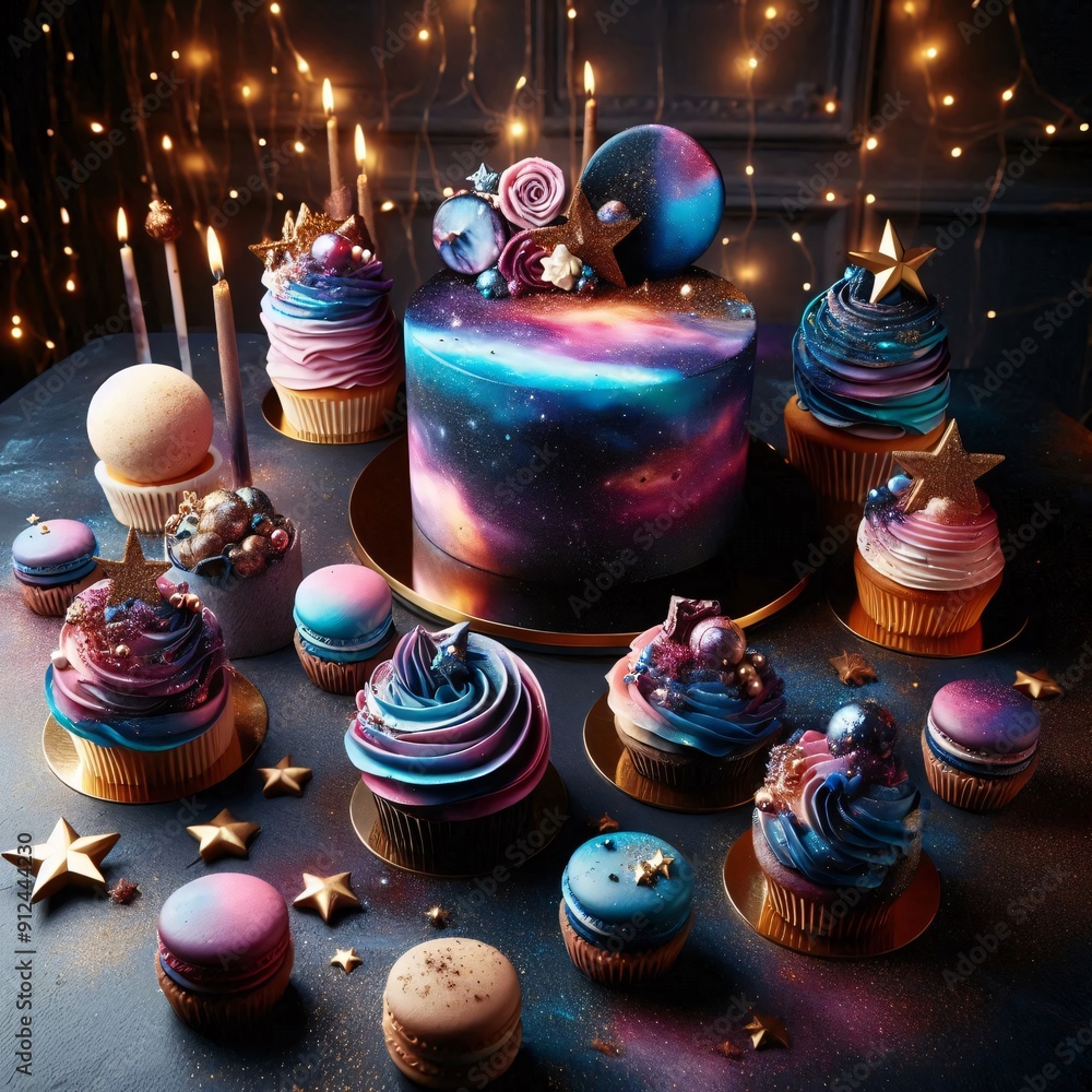 Fototapeta premium Gourmet Galaxy Desserts