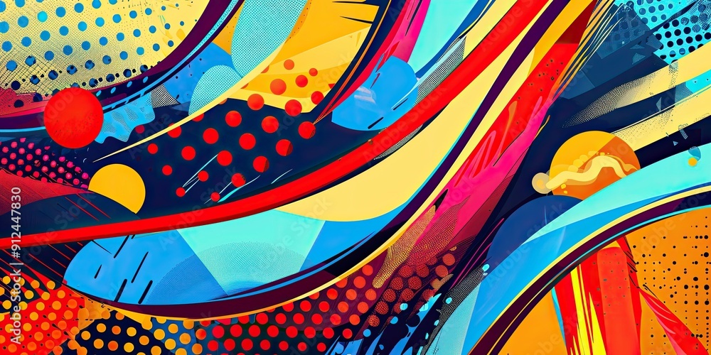 Fototapeta premium Abstract art with bold colors and shapes.
