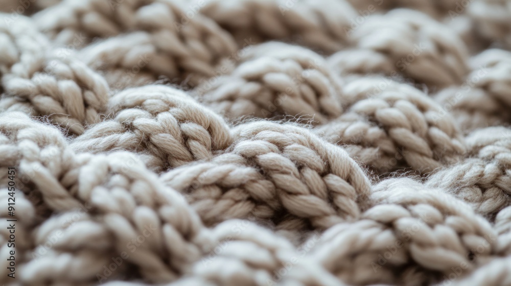 Close-Up View of Knitted Fabric Close-Up View of Knitted Fabric