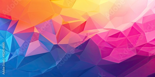 Abstract geometric background with gradient colors.