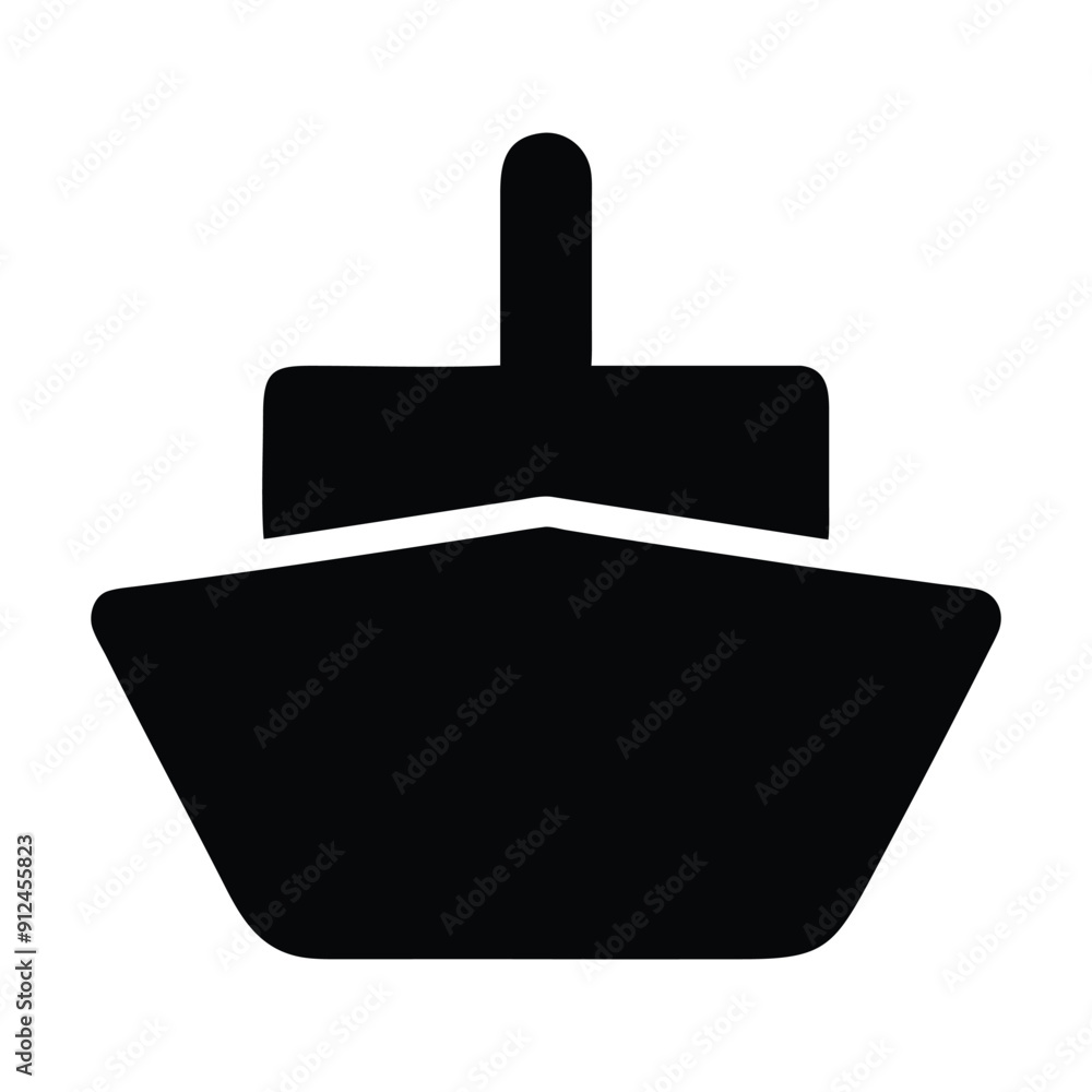 Black and white silhouette of a cruise ship. Vector illustration Black and white silhouette of a cruise ship. Vector illustration