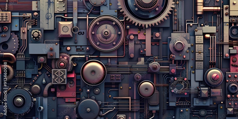 Abstract steampunk machinery background. Abstract steampunk machinery background.